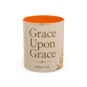 Grace Upon Grace Scripture Accent Coffee Mug (11, 15oz)