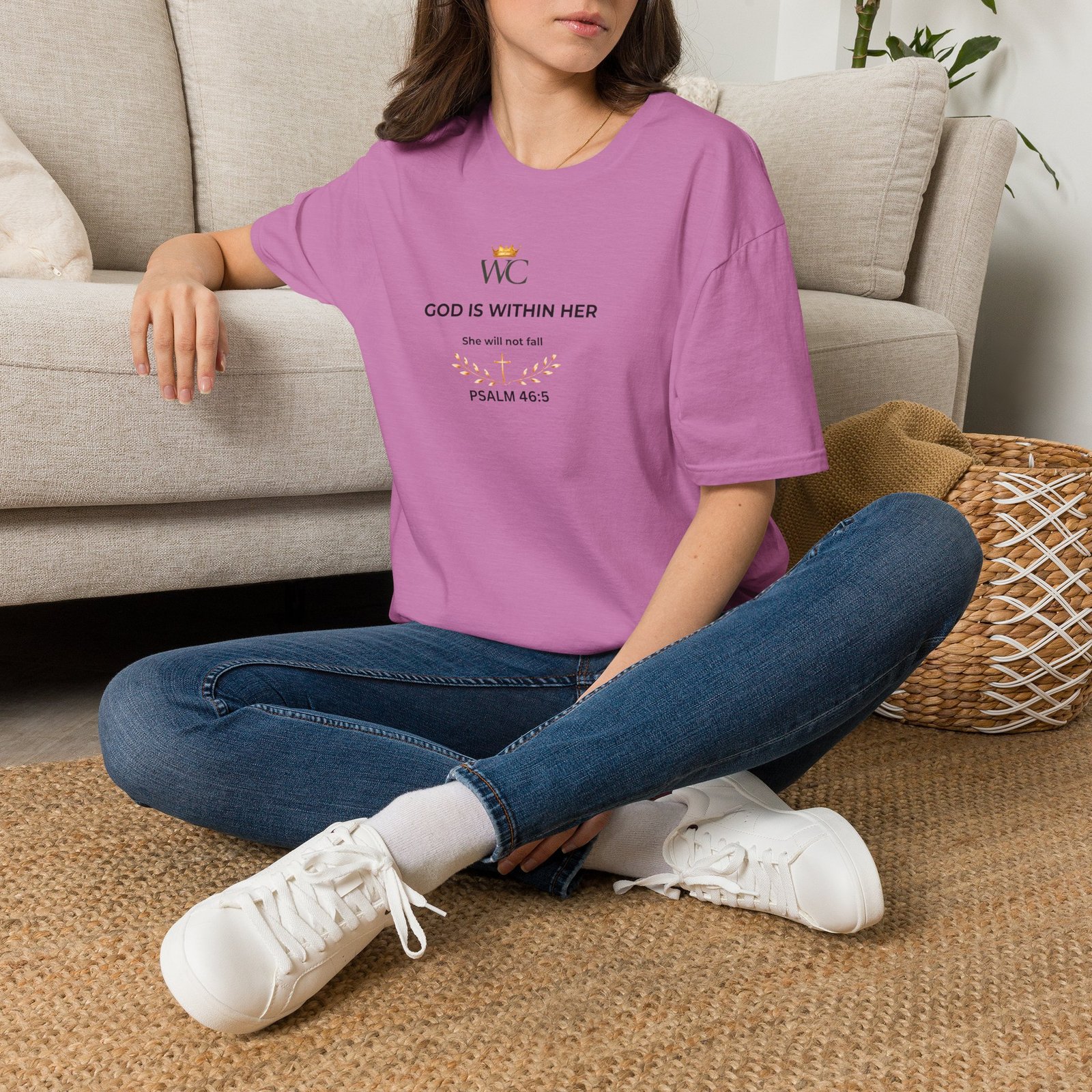 God Is Within Her Christian T-Shirt - Image 38