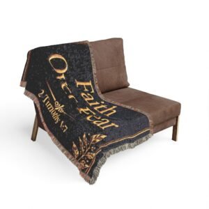 Faith Over Fear Woven Blanket