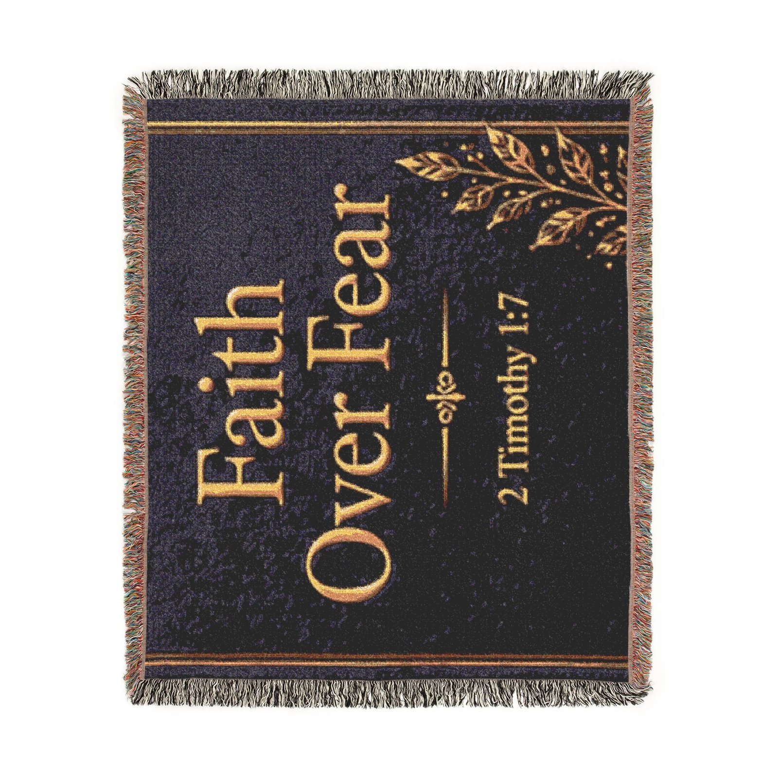 Faith Over Fear Woven Blanket - Image 5
