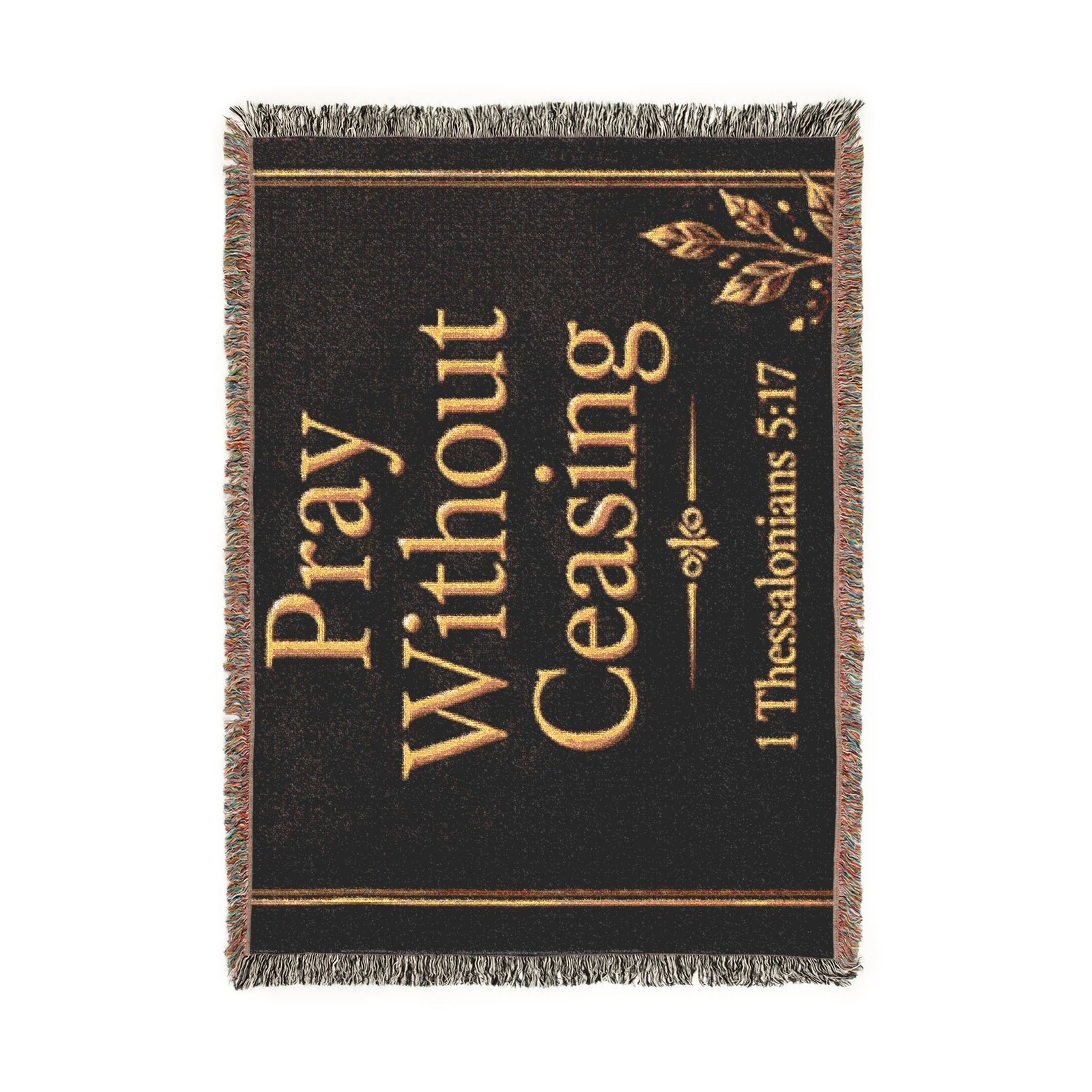 Pray Without Ceasing Woven Blanket - Image 5