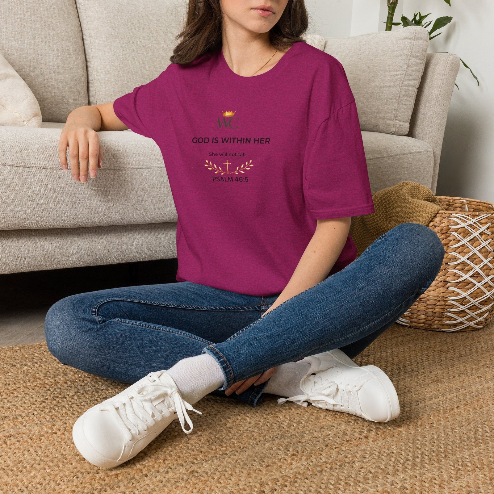 God Is Within Her Christian T-Shirt - Image 5