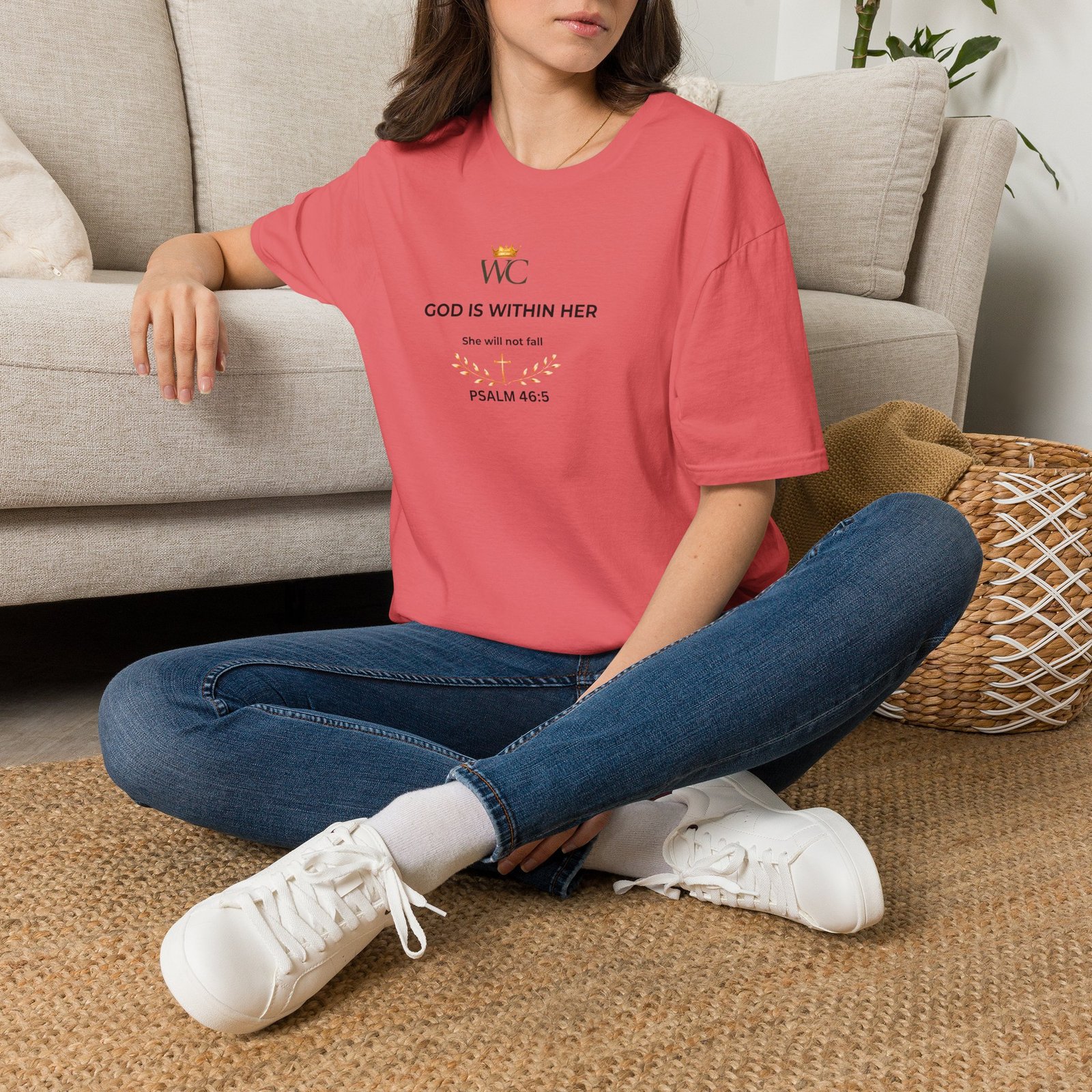 God Is Within Her Christian T-Shirt - Image 9