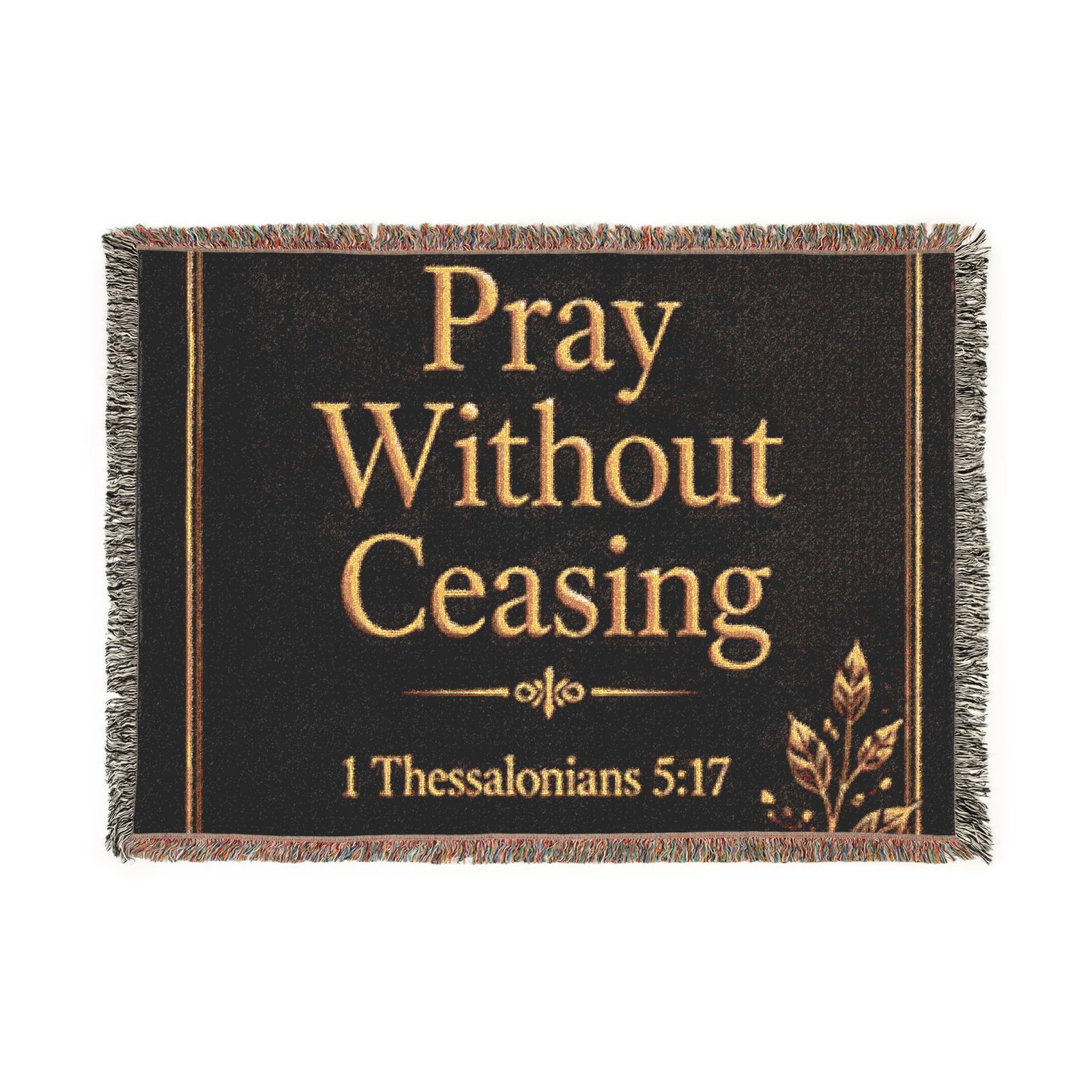 Pray Without Ceasing Woven Blanket - Image 2