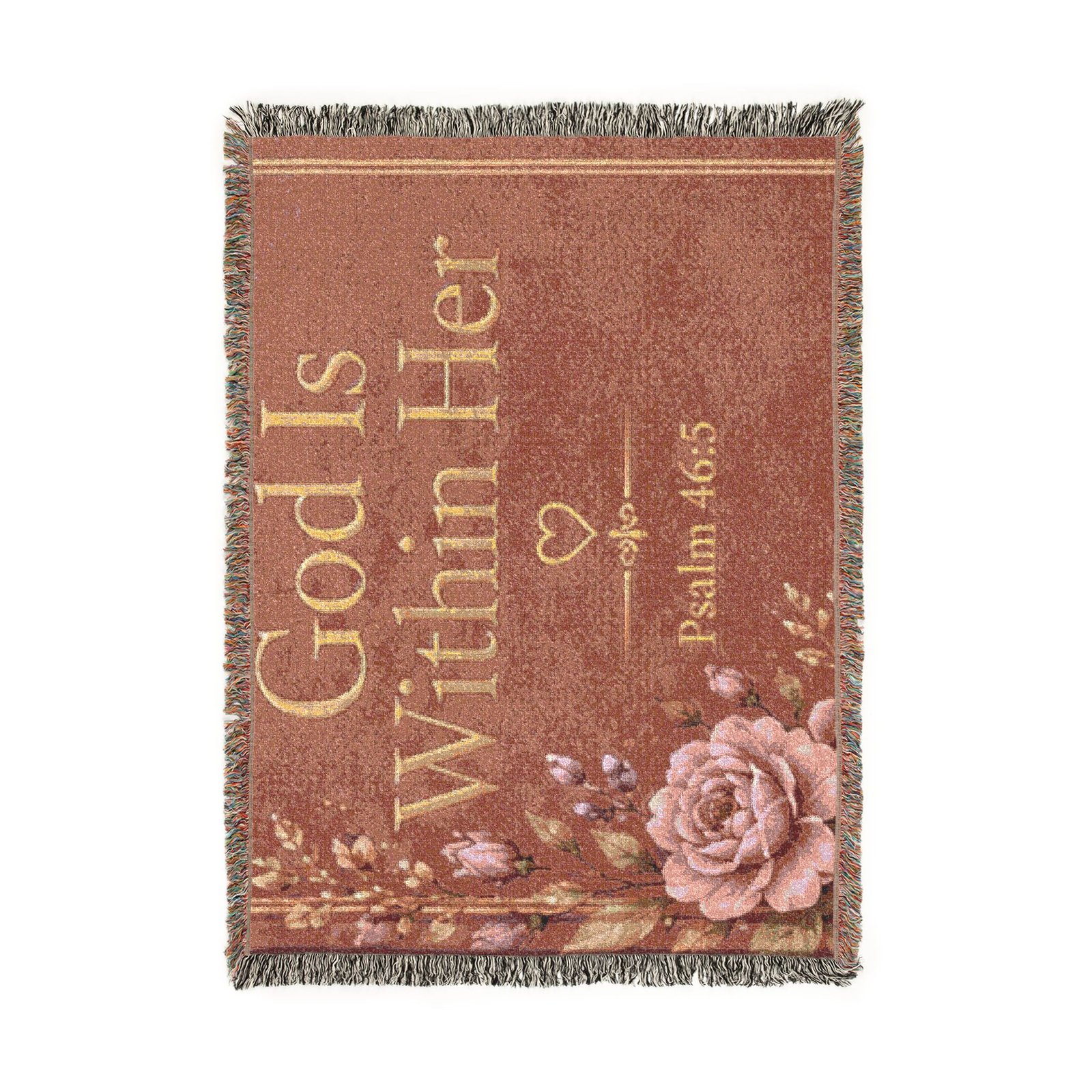 God Is Within Her Woven Blanket - Image 4