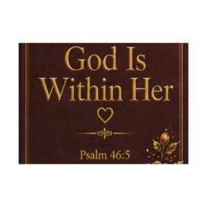 God Is Within Her Christian Rug