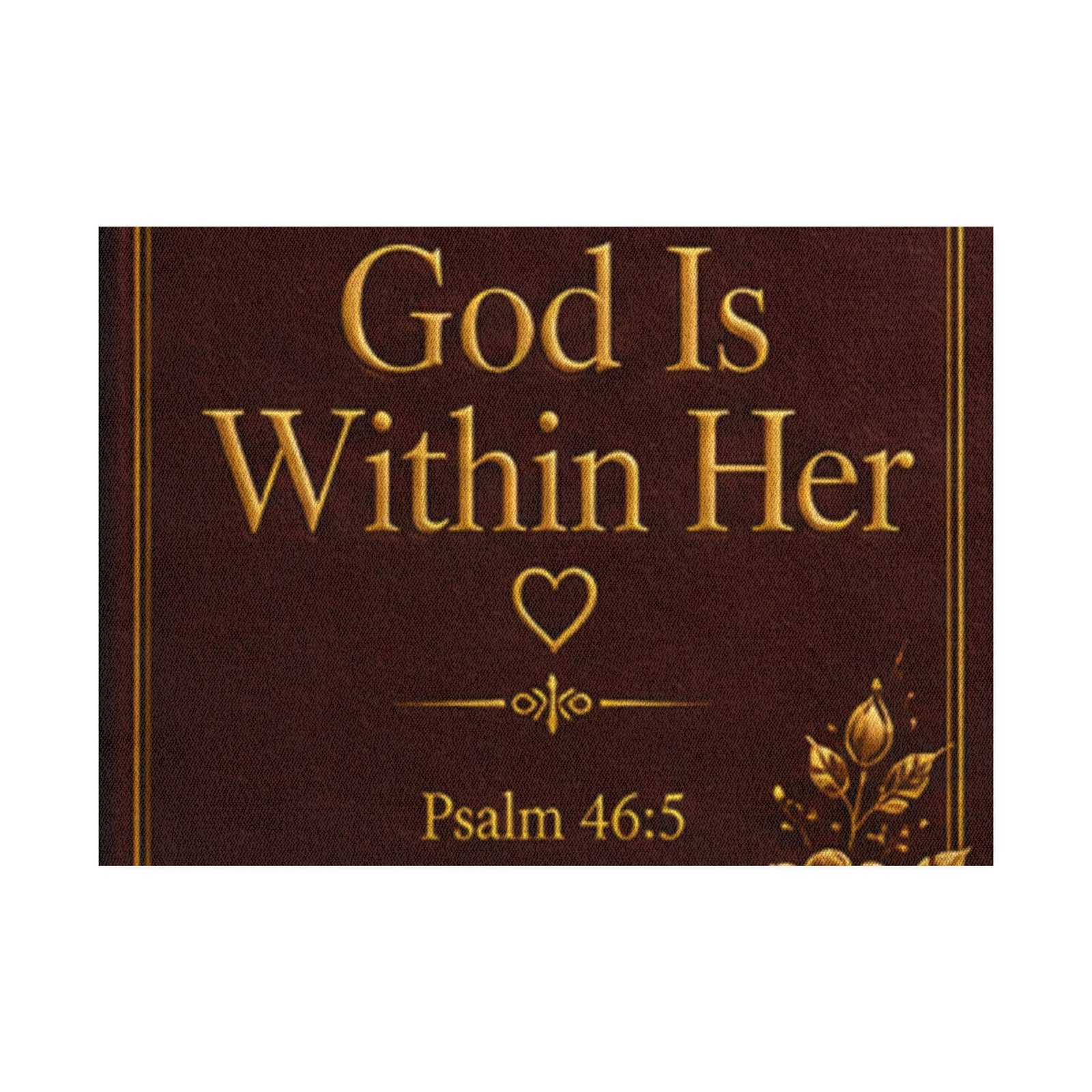 God Is Within Her Christian Rug