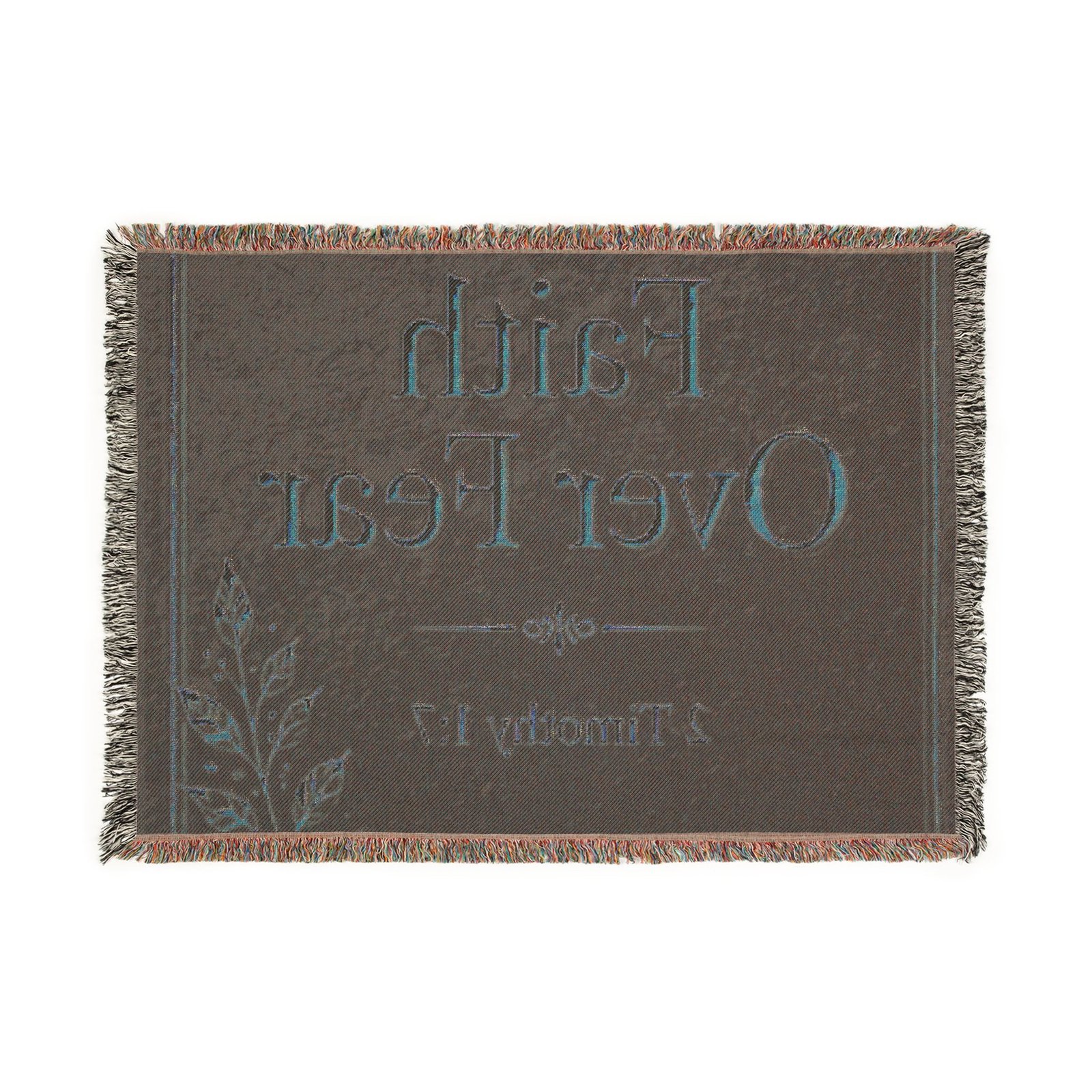 Faith Over Fear Woven Blanket - Image 2