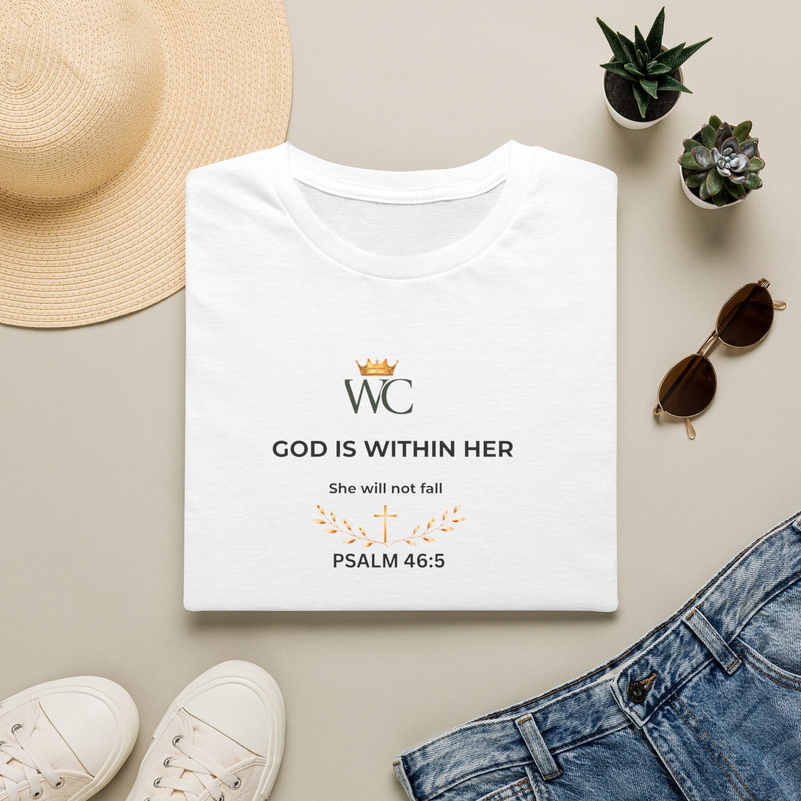 God Is Within Her Christian T-Shirt - Image 13