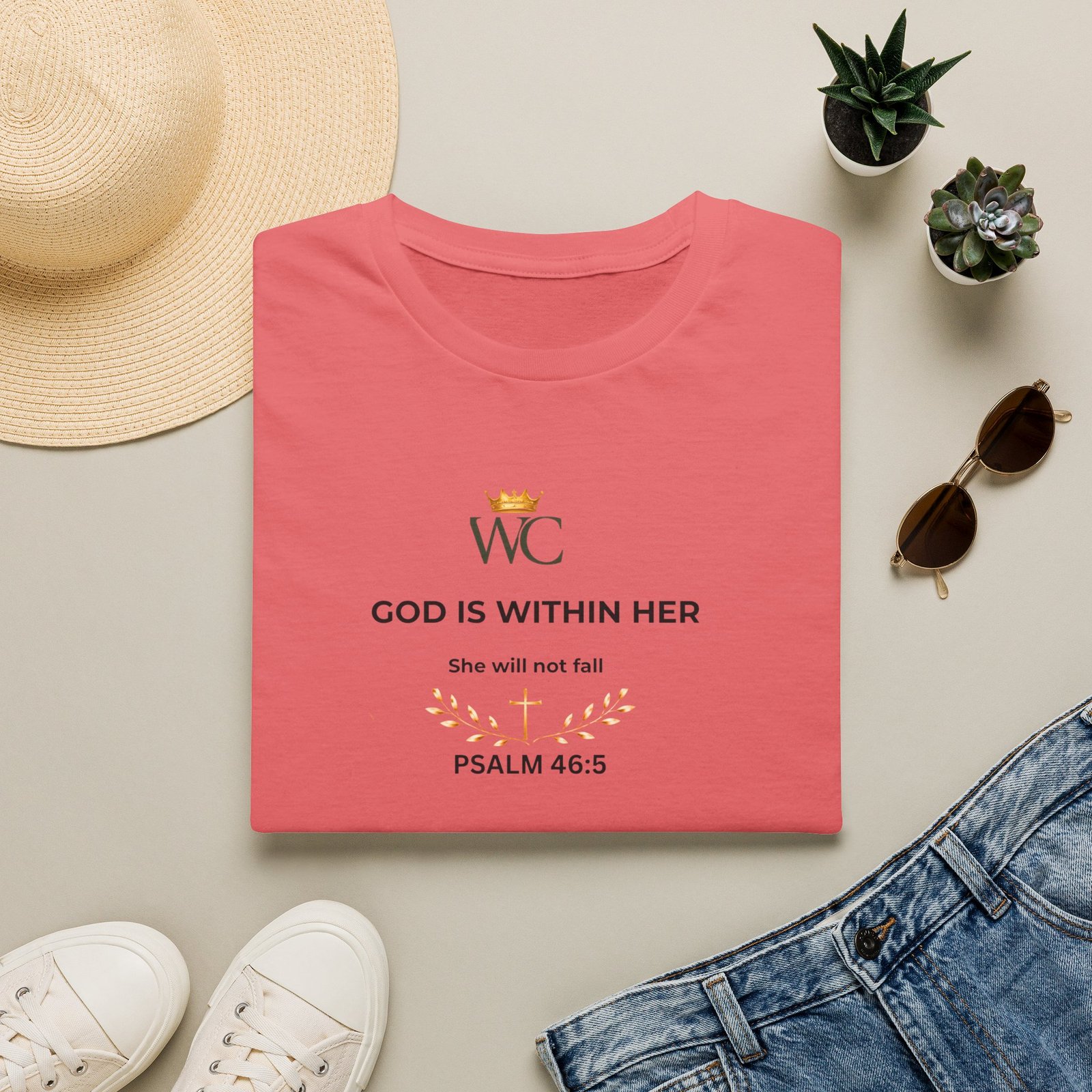 God Is Within Her Christian T-Shirt - Image 10