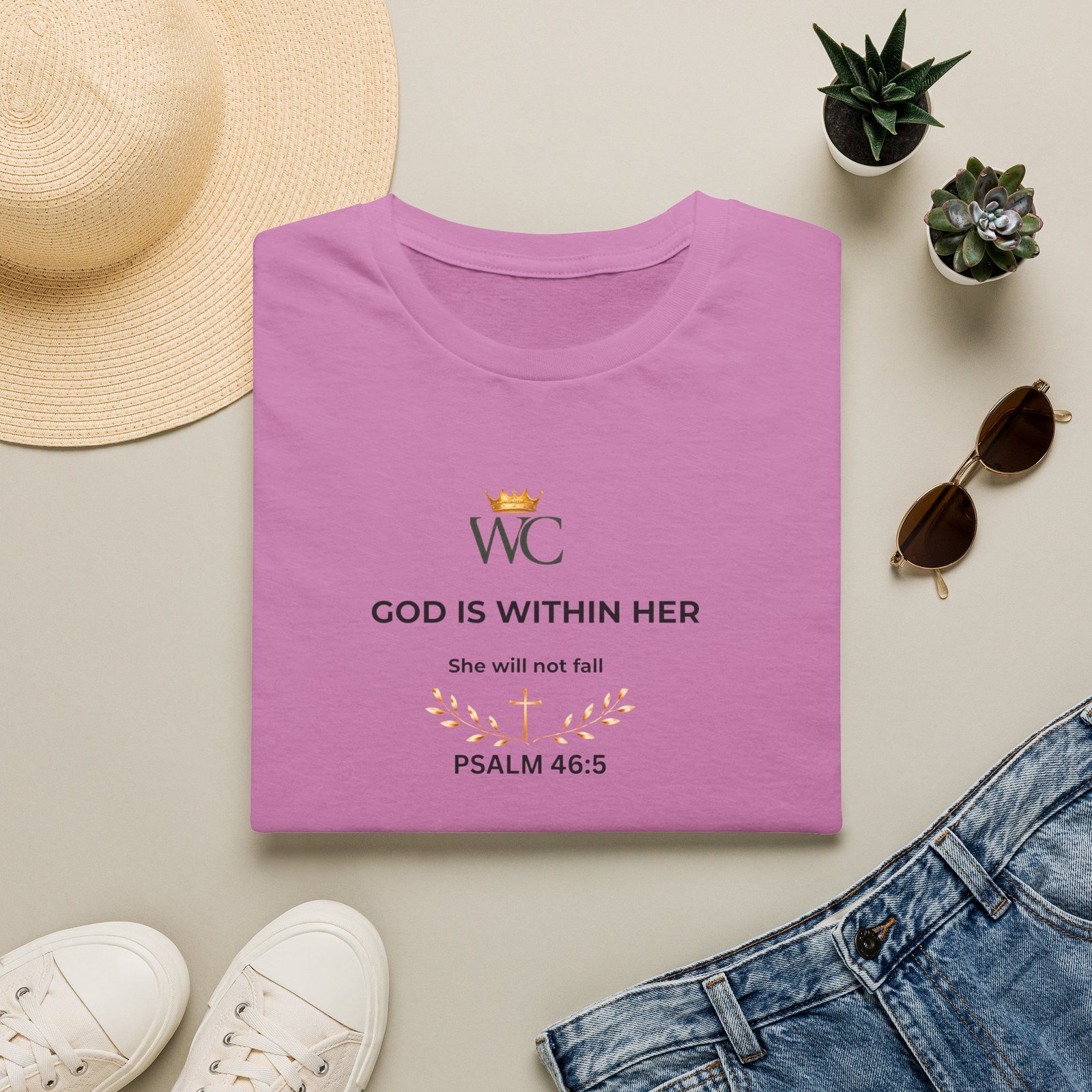 God Is Within Her Christian T-Shirt - Image 37